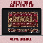 Cheetah Print Acuity Scheduling Template for Hair Stylists, Lash Techs and MUAs