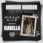 Black And White Homecoming Flyer For Queen, Mirror Mirror on the Wall Campaign Flyer,Canva Editable Vote for Homecoming King And Queen Flyer