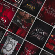 Dark Romance Bookstagram Template, Red And Black Instagram Templates For Dark Romance Author
