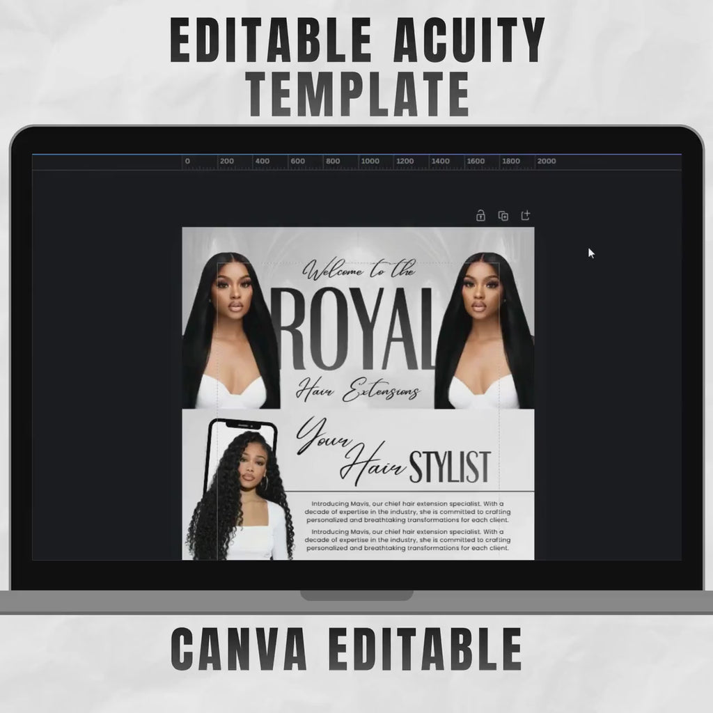 Acuity Scheduling Template For Hair Lash Nail Makeup Website Banners, Black & White Acuity Scheduling HairStylists MUA Booking CanvaTemplate