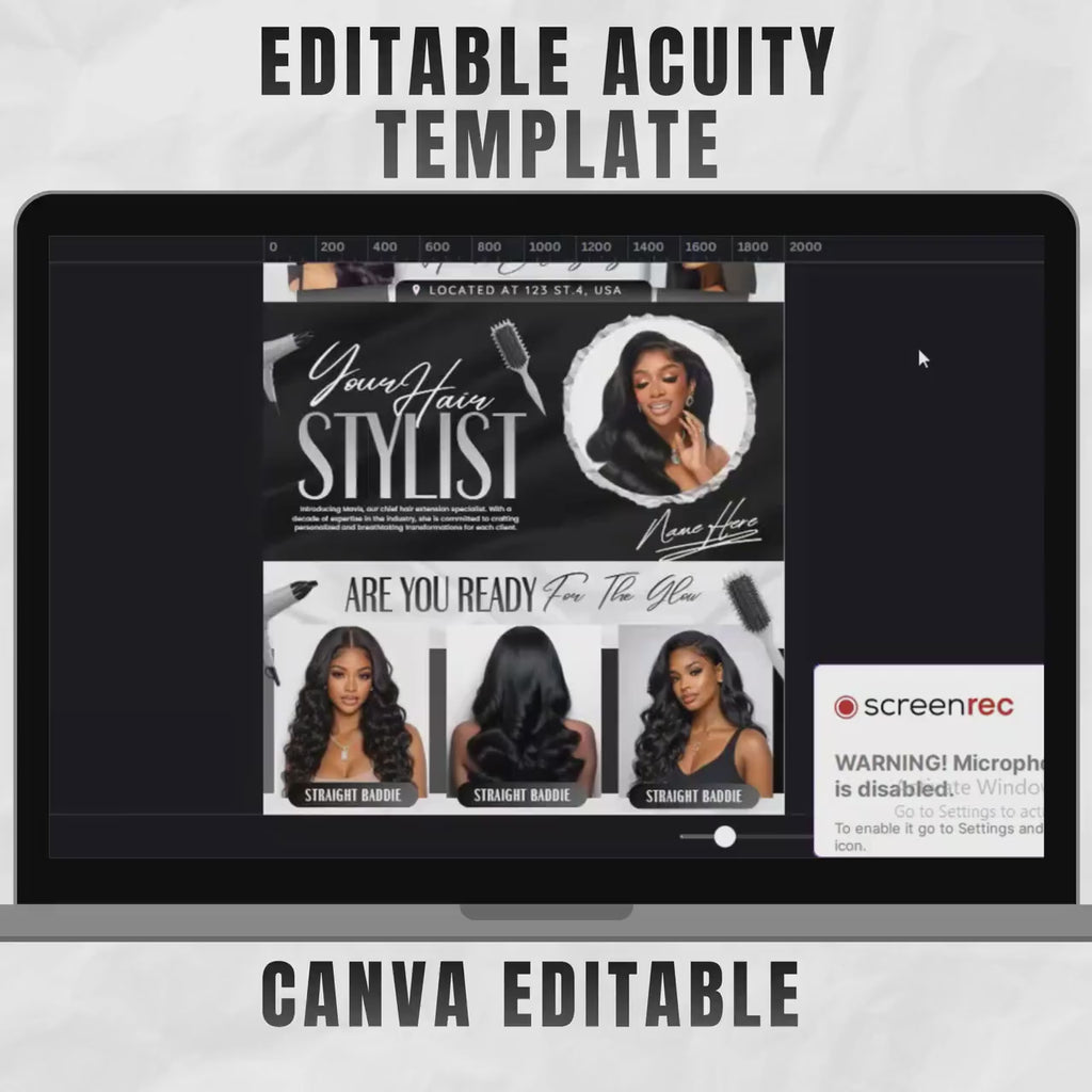 Creamy Acuity Scheduling Template for Hair Stylists, Lash Techs and MUAs