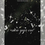 New Year Eve Party Flyer, All Black 2026 NYE Flyer