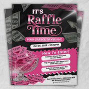 Editable Raffle Flyer Template for Giveaways & Contests | DIY Beauty Salon Promotion | Canva Flyer Design Kit | Business Event Marketing