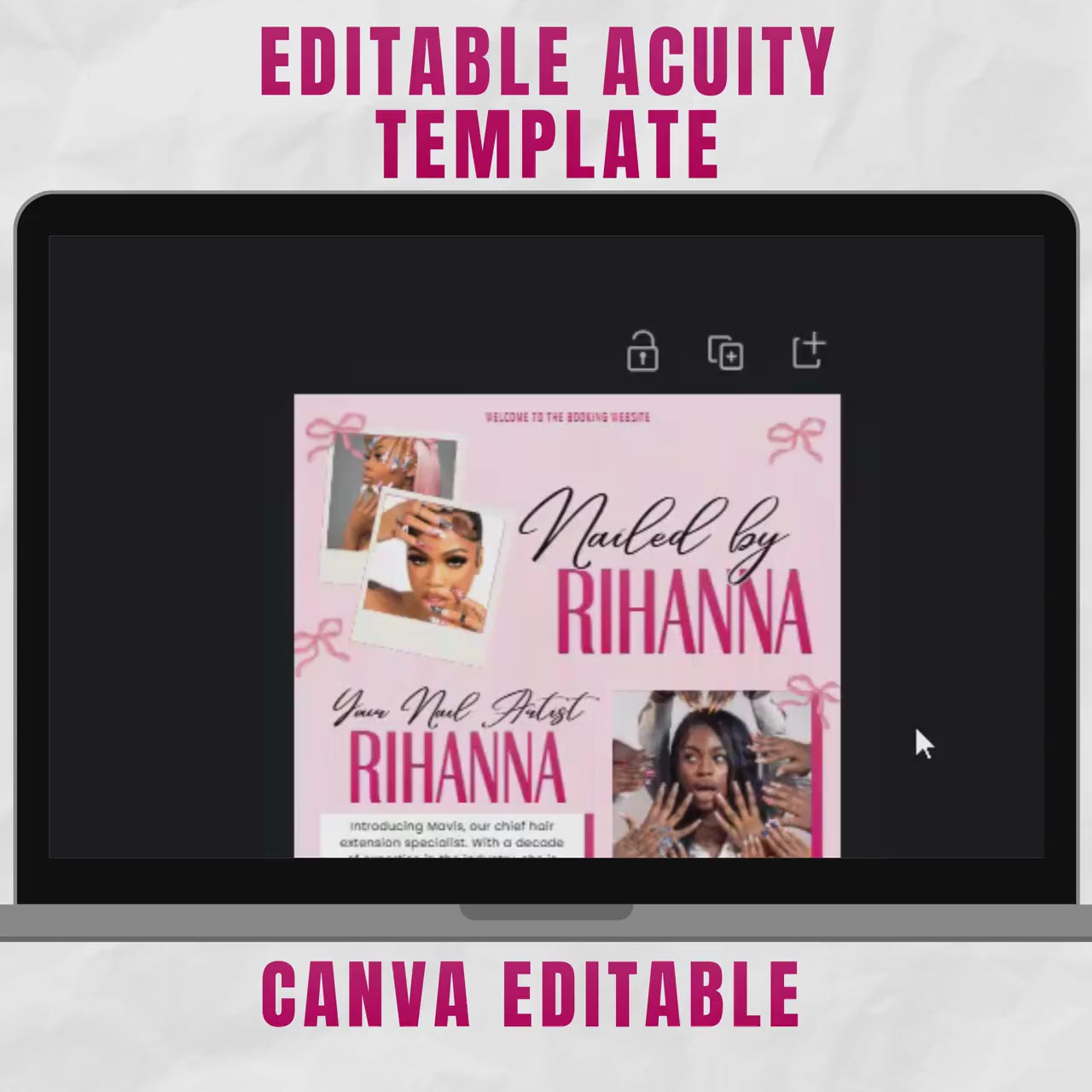 Pink Acuity Scheduling Template for Hair Stylists, Lash Techs and MUAs