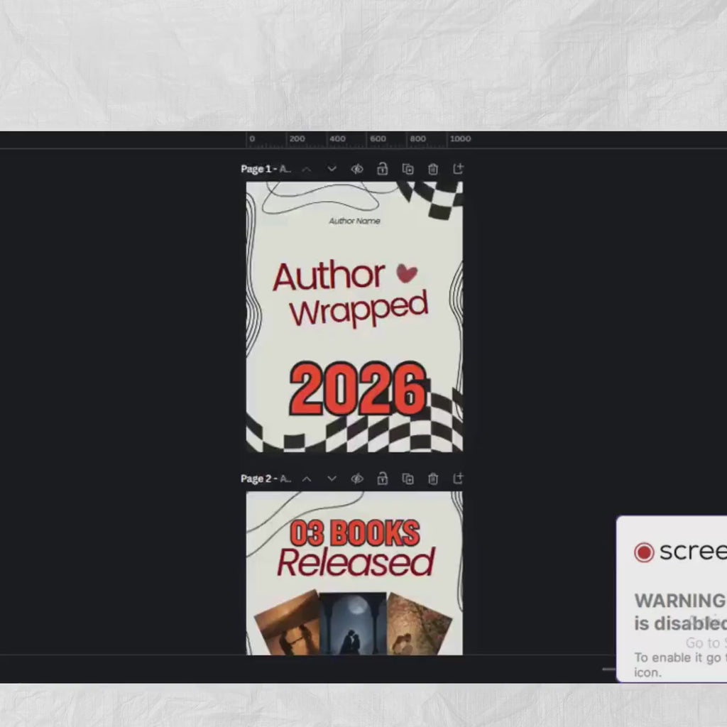 Bookstagram Monthly Wrap Up Template, Author Wrap Up Instagram poste