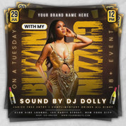 Buzzin with My Cuzzin on a Tuesday Party Flyer, Nightclub Flyer, Ladies Night Flyer, Club Event Flyer, Event Flyer Template, Canva Template