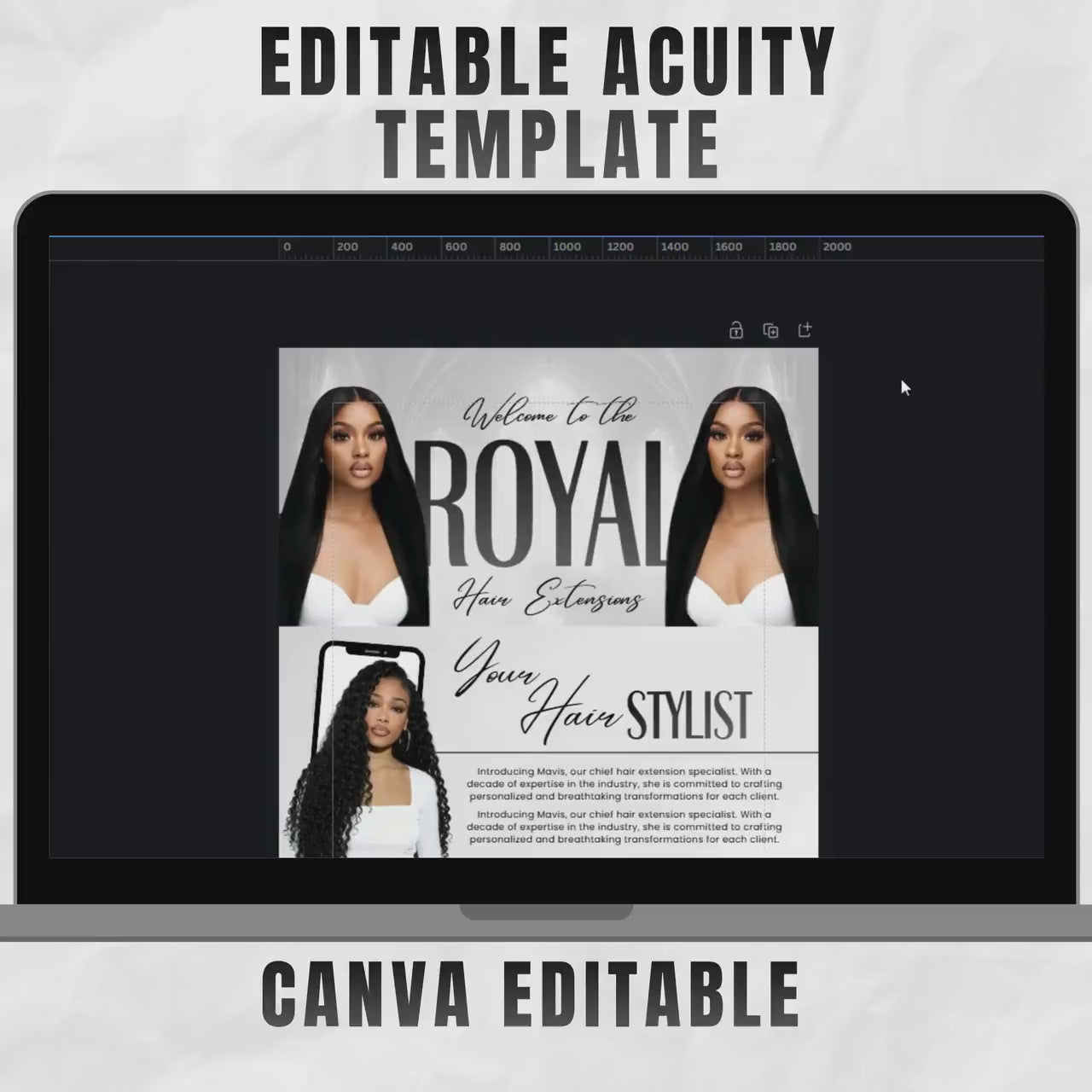 Acuity Scheduling Template For Hair Lash Nail Makeup Website Banners, Black & White Acuity Scheduling HairStylists MUA Booking CanvaTemplate