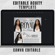 Acuity Scheduling Template For Hair Lash Nail Makeup Website Banners, Black & White Acuity Scheduling HairStylists MUA Booking CanvaTemplate