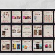 Scrapbook Themed Bookstagram Carousel & Booktok Instagram Post, Cozy Aesthetic Post for Book Lovers