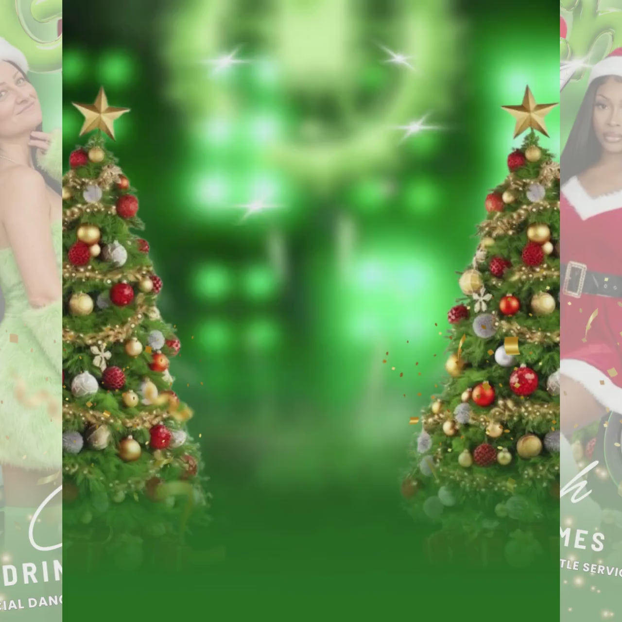 Christmas Party Flyer, Nightclub Flyer For Christmas Celebration