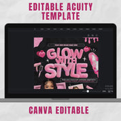 Black and Pink Acuity Scheduling Template for Hair Stylists, Lash Techs and MUAs