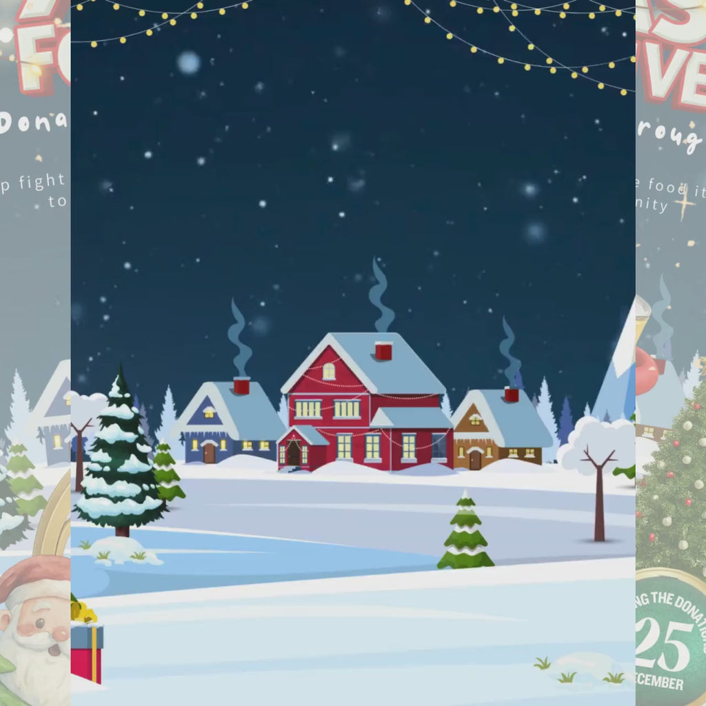 Christmas Food Drive Flyer Canva Template, Holiday Food Drive Template