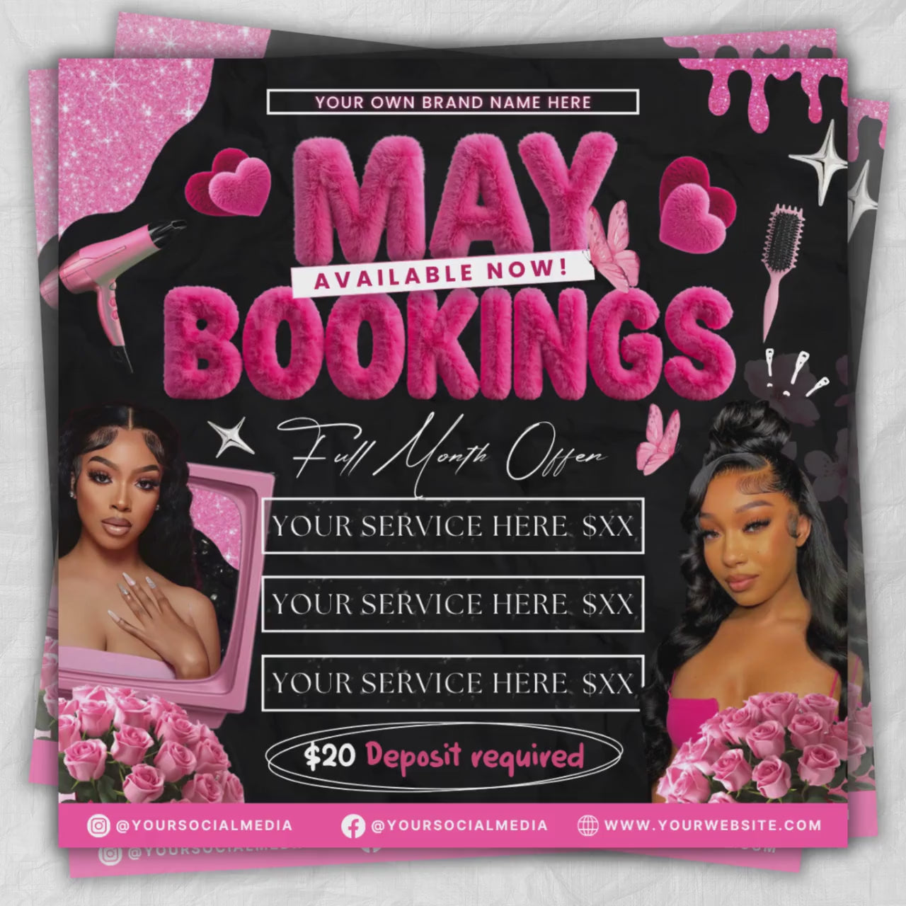 May Bookings Available Flyer, May Book Now Flyer